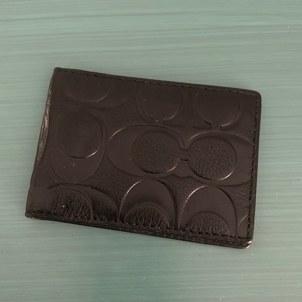 Black Coach Slim Wallet